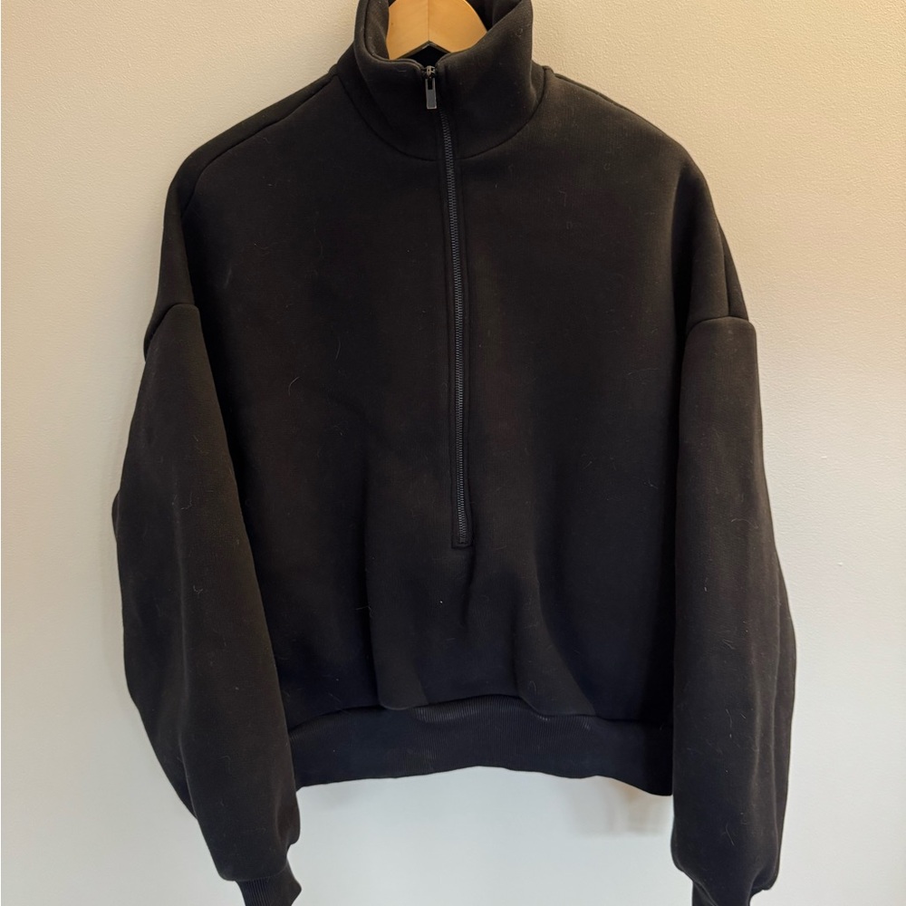 Fear of God Black Half-Zip Up Sweater